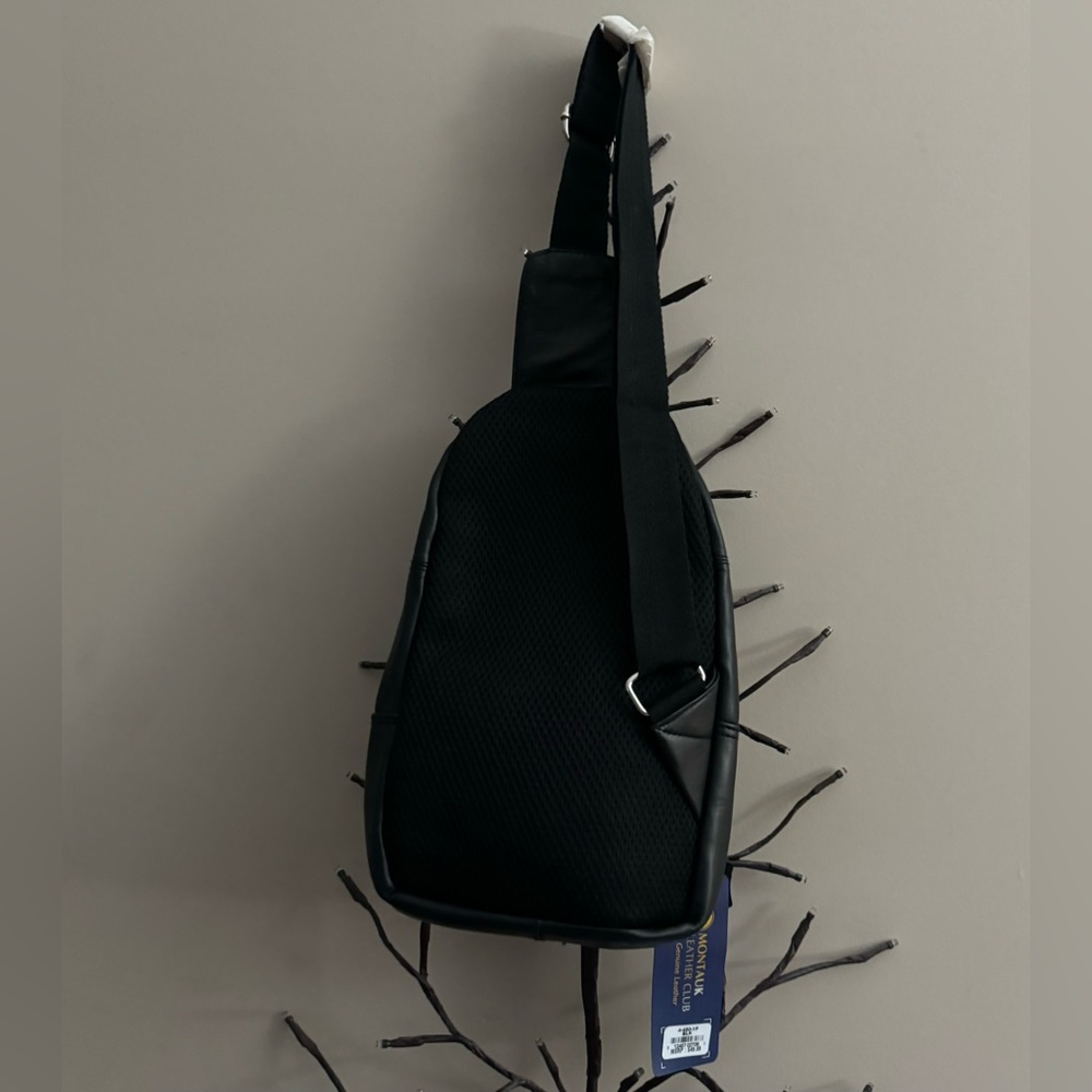 Black Leather Sling Bag - Picture 2 of 8